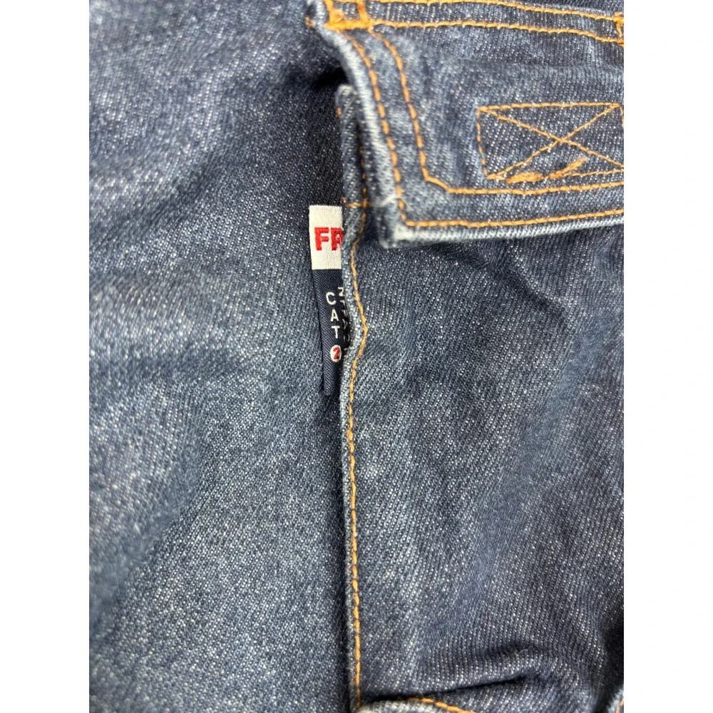 Bocomal FR Flame Resistant Cargo Mens 34x30 Jeans Dark Wash CAT 2 Workwear Fade